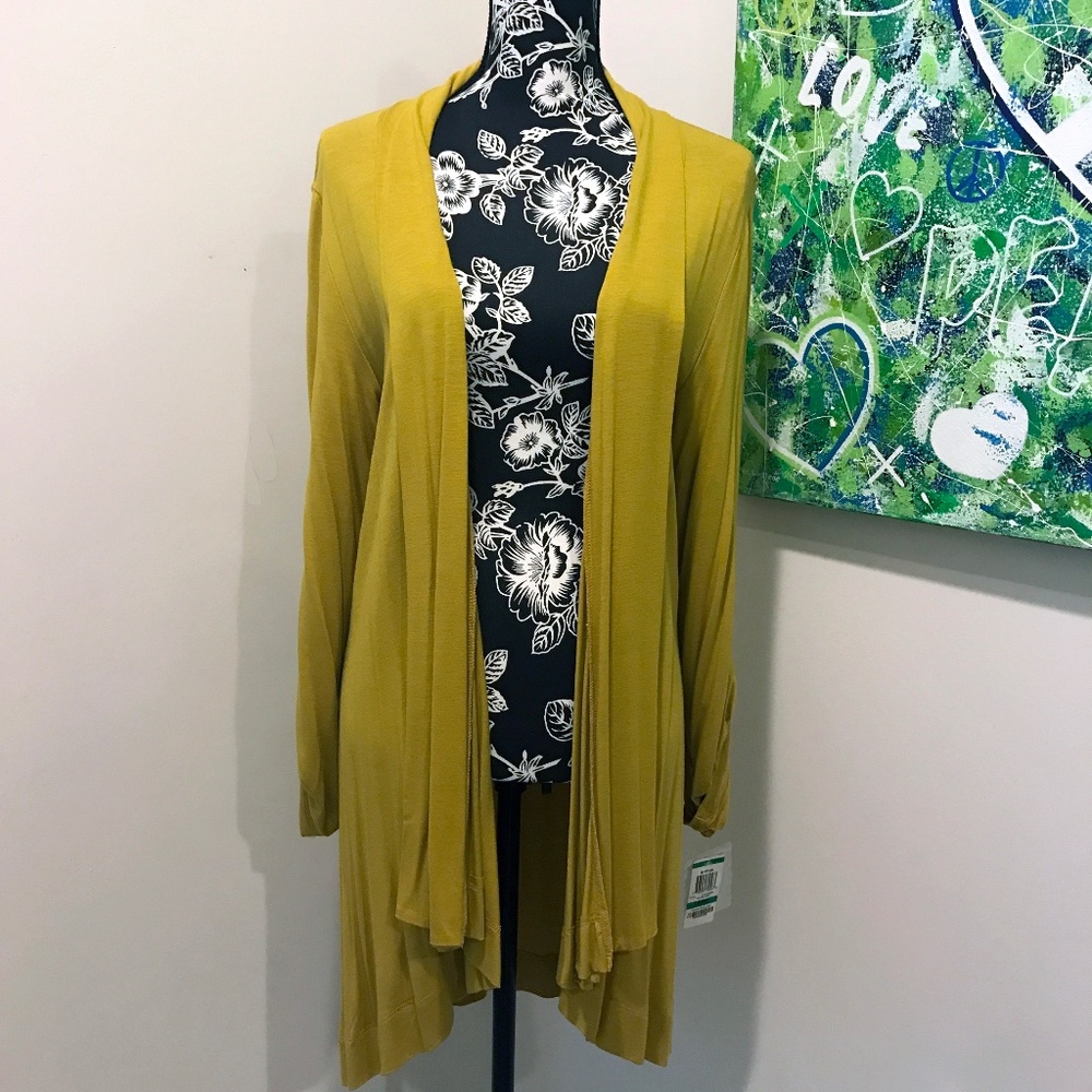 INC International Concepts Golden Spice Long Duster Cardigan